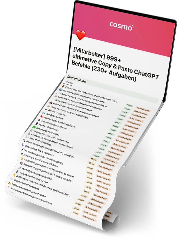 999+ ChatGPT Befehle für HR